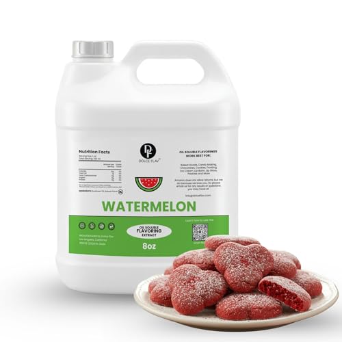 Image of Dolce Flav Watermelon Extract 8 oz - Kosher, Sugar-Free, Concentrated Juicy Watermelon Flavoring for Baking, Chocolates & Desserts, Includes Measured Dropper