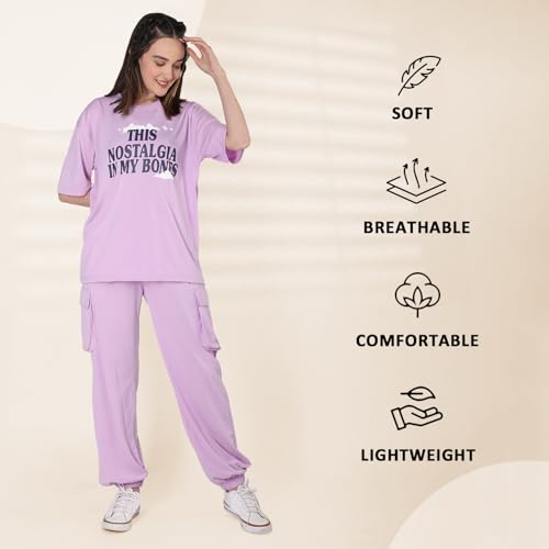 Image of CHKOKKO Casual Co ord Set For Women Stylish Summer Wear Cord Half Sleeves Round Neck Track Suit Coords Travelling Outfit Western Ladies Co ords