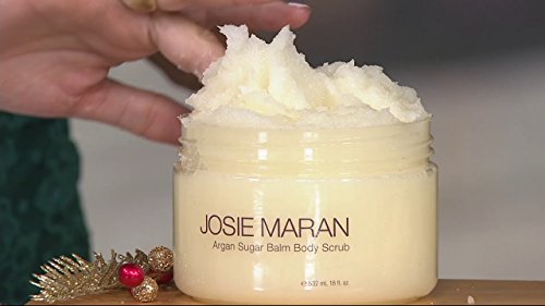 Josie Maran Argan Sugar Balm Body Scrub Strawberries And Whipped Cream 10 Oz New