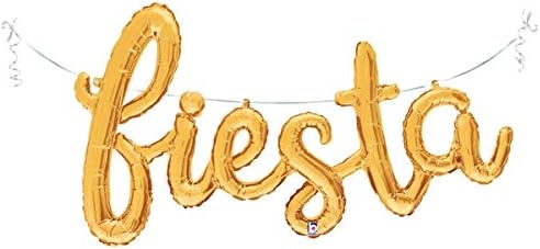 Betallic 53" Fiesta Gold Script Foil Balloon
