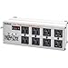Tripp Lite Isobar 8 Outlet Surge Protector Power Strip, 25ft Long Cord, Right-Angle Plug, Metal, & $50,000 INSURANCE (ISOBAR825ULTRA) Gray