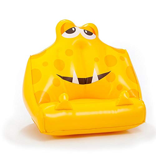 Bookmonster Air Sammy - gelb - Lesekissen: Aufblasbares Lesekissen für Bücher und Tablets