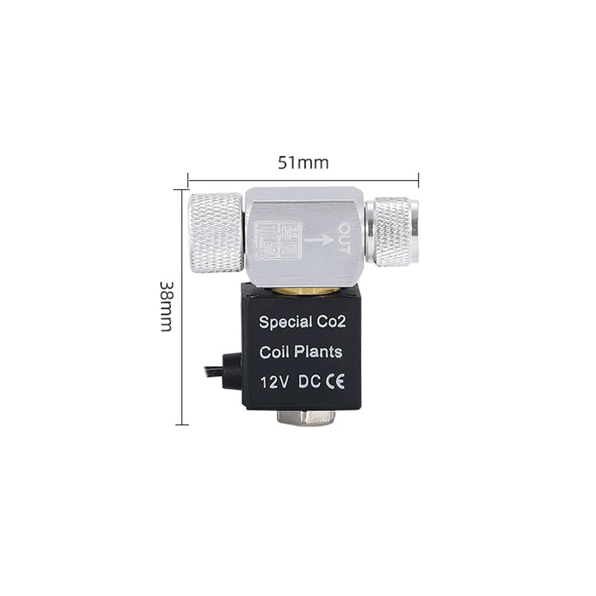 DC CO2 Valvola solenoide Acquario Sistema di CO2 Regolatore Valvola Magnetica per Acquario Fish Tank Acqua Pianta Erba Crescere Facile da installare