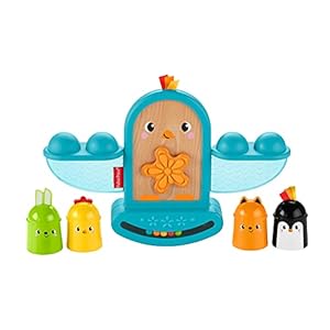 Fisher-Price GJW26 – Stapel en schommel vogels, babyrammelaar en stapelspeelgoed, speelgoed vanaf 6 maanden
