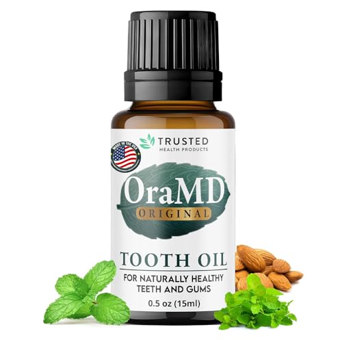 OraMD 4-in-1 Original Strength Tooth Oil- Clinically Tested Gum Disease Treatment, Gingivitis Treatment, Periodontal Disease Treatment, Sensitive Teeth and Gums - All-Natural Solution (1-Pack)
