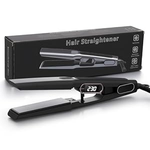 Layhou Glätteisen Haarglätter Mit PTC-Keramikheizung Und LCD-Temperaturregelung (80–230 °C), Reduziert Frizz Und Statische Aufladung Für Glattes, Glänzendes Haar, Doppelspannung Für Reisen, Schwarz