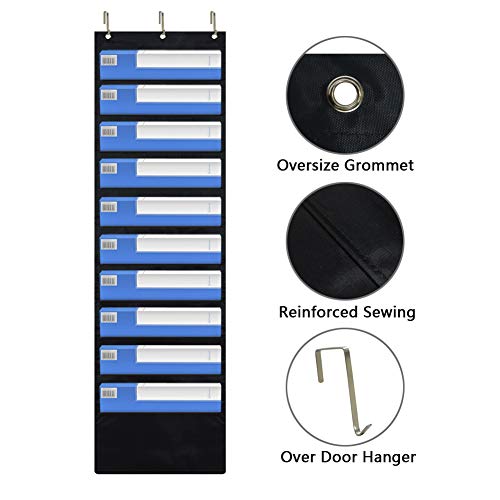 Eamay Hanging File Folder Organizer Wall Mounted - 10 Pockets Wall File Folders, Office Supplies File Document Organizer Holder Pocket Chart For Offices, Classroom Or Home Use #TOP4