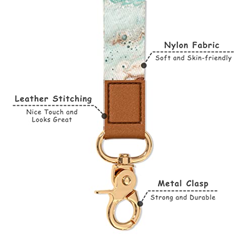 Image of Wrist Lanyard Key Chain, Cute Wristlet Strap Keychain Holder for Women Men Car Keys ID Badges Card Wallet Phone Camera