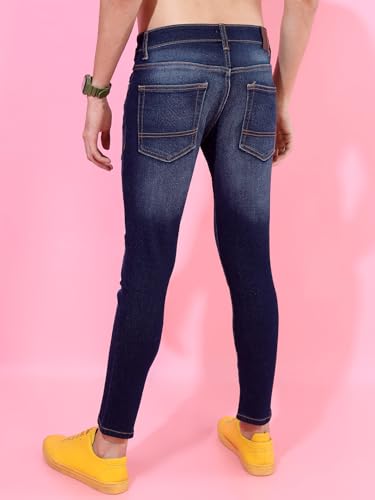 Image of Highlander Men's Slim Fit Jeans | Cropped Length | Jeans for Man| Stylish Casual Wear for Everyday Comfort
