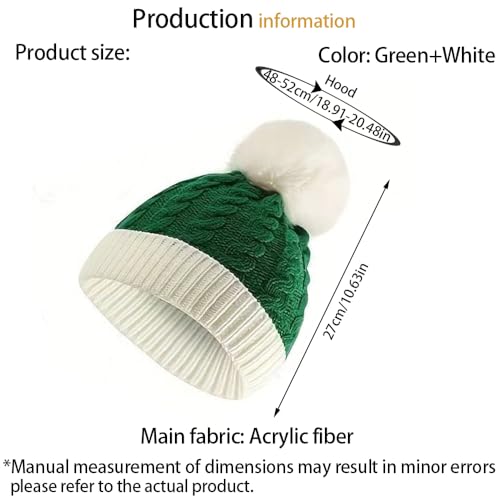 Christmas Knitted Hat for Kid Toddler Baby, Winter Soft Warm Baby Beanie Santa Hat with Pom Pom4