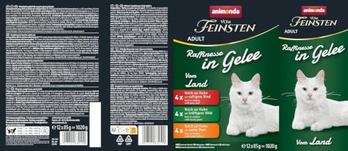 animonda Vom Feinsten Katzenfutter in Gelee Mix vom Land (12 x 85 g)