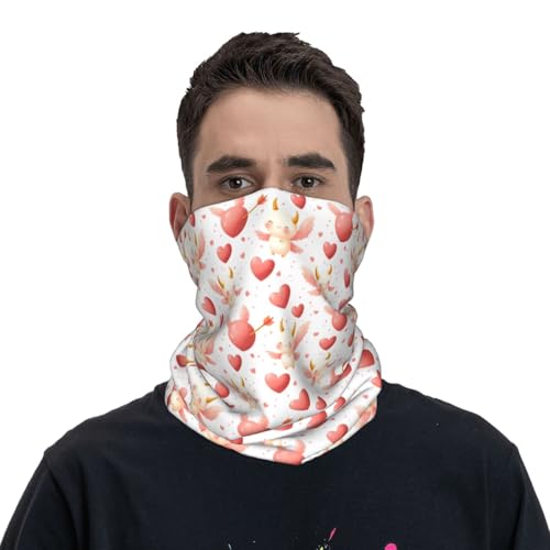 Neck Gaiters for Men Women - Pink Fairy Heart Print Head Scarf Balaclava Face Neck Scarf Mask Cover Bandana3