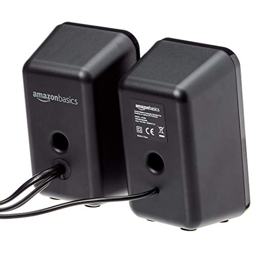 AmazonBasics - Altoparlanti per computer desktop o PC portatile, alimentazione CA (versione europea)
