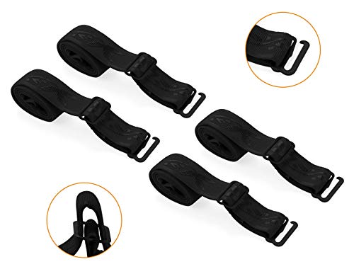 Image of uxcell 2 Pair 10 /12 /15 /18 /20mm Width Stretchable Shoulder Bra Straps Adjustable Elastic Straps for Women