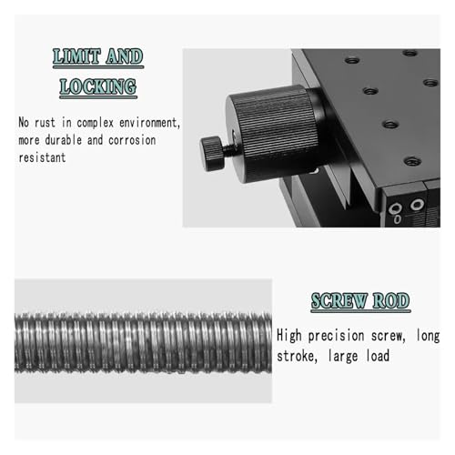 Precyzyjna ręczna platforma podnośna, 110mm Stroke Lab Jack, 66lb Pojemność Aluminium-Axis Riser z blokującym kółkiem ręcznym do montażu mikroskopu i sprzętu optycznego