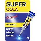 Super Cola Instantânea, Fórmula Nova, 3g, Secagem Rápida e Ultra Forte, para Plástico, Metal, Borracha, Cerâmica e Madeira