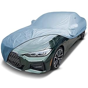 iCarCover Custom Car Cover for 2014-2026 BMW 4-Series, M4 Waterproof All Weather Rain Snow UV Sun Protector Full Exterior Weatherproof Indoor Outdoor Car Cover with Strap