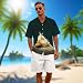 Hopivy Silly Goose Hawaiian Shirt for Men Funny Goose Button Down Short Sleeve Summer Beach Vacation Novelty Cartoon Casual Tops