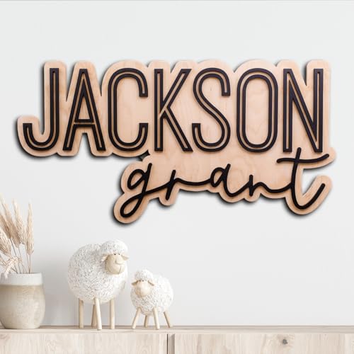 Personalized Wooden Name Sign, Nursery Decor, Nursery name sign for