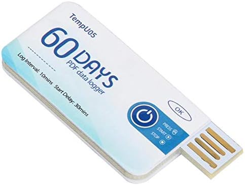 Usb Temperature Data Logger, Single Use, ±0.5°C Accuracy