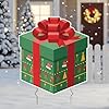 Amazon.com : EnjoyView Gift Box Christmas Yard Sign with Metal Stakes ...