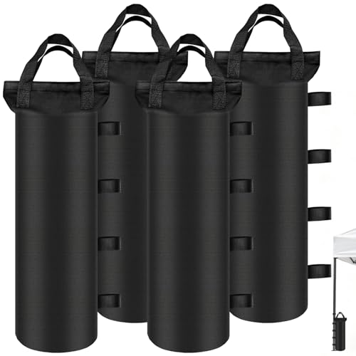 Lot de 4 sacs de sable pour auvent, sacs de lestage pour pieds d'auvent, tente, tonnelle, tonnelle