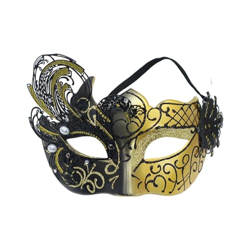 Demi-masque de fête pour bal masqué et carnaval avec dentelle élégante