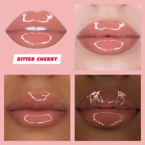 Lime Crime Wet Cherry Lip Gloss, Bitter Cherry (Soft Brown Nude) - Cherry Scented Lightweight, Plumping & Comfortable Ultra Glossy Sheen That Won't Stick - Won't Bleed Or Crease - Vegan Makeup #TOP3