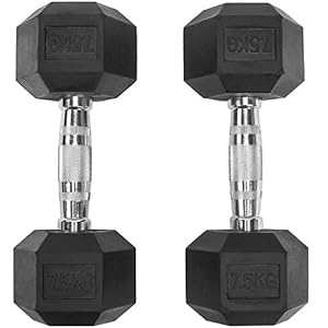 Grandma Active Forver – Mancuerna hexagonal de goma negra