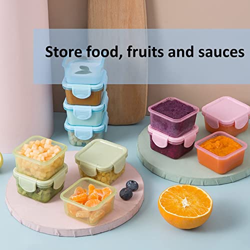 Halyuhn 12 Pcs Bpa-Free Plastic Food Containers With Lids, 16 Oz 2 Oz Food Storage Freezer Containers With Clamping, Multi-Color Rectangular Meal Prep Containers Lunch Variety Pack Versatile Set Bowl #TOP7