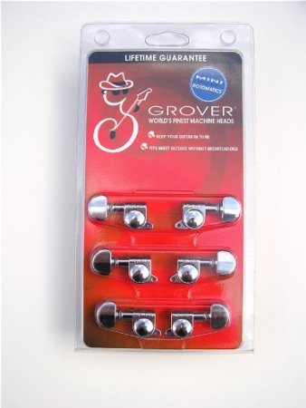 �y ���s�A���i �z Grover 205C Mini 3 per Side Machine Heads, Chrome