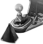 Car Shift Boots, Car Gear Shift Boot Cover, Leather Shift Boots, Car Shift Knob Dust Cover, Waterproof Shift Knob Cover Auto Accessories Universal for Most Manual/Automatic Cars, Trucks, SUV (Black)