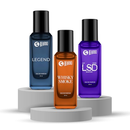 Triple Threat Collection- LSD, Legend & Whisky Smoke Perfume for Men (20ml x 3) | Long Lasting Fragrance | Long Lasting Perfume for Men | Gift for Men