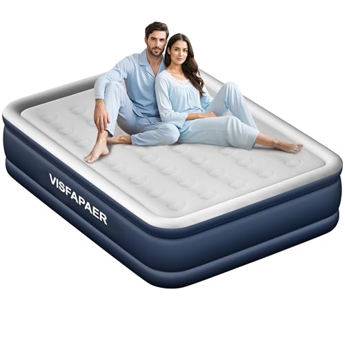Air Mattress Queen with Built in Pump Raised, 18'' High...