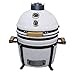 YNNI KAMADO Kamado de pie de 15.7 pulgadas, color blanco, edición limitada, barbacoa, cerámica, huevo, ahumador, TQ0015WH