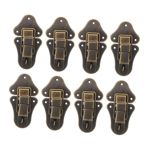 HOLIDYOYO 8 Piezas Pestillos Palanca Tipo Pato Cierre Metálico Retro para Cajas de Madera y Diseño Robusto y Decoración Vintage Fácil Instalación Color Bronce Antiguo