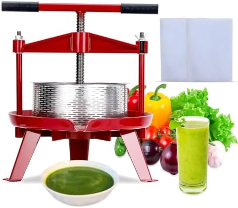 Prensa manual para vinho de frutas, 3 litros, extrator de cidra e...