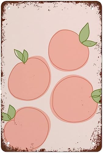 Image of Peach Pastel Fruit Cute Kitchen Pastel Peach Colorful Kitchen Decor Quirky A Gift For Mom And Dad 5.5x8 Inch