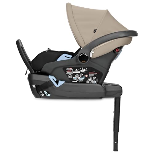 Image of PEG Primo Viaggio Lounge - Rear Facing Infant Car Seat - Vanilla Blend | Reclining Rear Facing Infant Car Seat, Includes Base with Load Leg & Anti-Rebound Bar, for Babies 4 to 30 lbs, Made in Italy