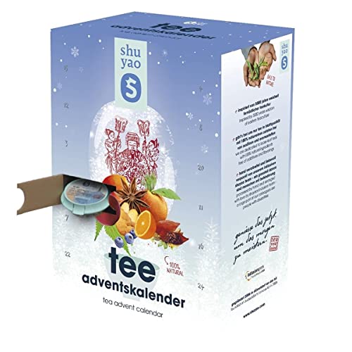 Shuyao Adventskalender Tee 2022 - 24x hochwertiger Tee lose im limitierten Tee Weihnachtskalender als Tee Geschenk oder zum selbst ausprobieren - 72 Gramm Wintertee nicht aromatisiert Cover