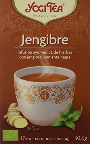 Yogi Tea Zenzero, Infusión de Hierbas Jengibre, 17 bolsitas de infusion de 1.8 gr