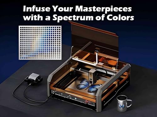 SainSmart 20 W gesloten lasergraveermachine met luchtondersteuningspomp, honingraatstructuur, camera en ontluchting, all-in-one plug-and-play-lasergraveermachine, laserveiligheidsklasse 1 - Afbeelding 5