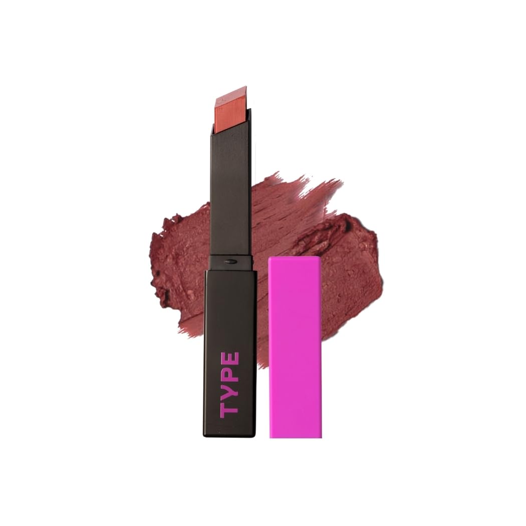 TYPE BEAUTY INC. Cream Matte Lipstick For Dry & Dehydrated Lips with Squalane & Tripeptides | Long Lasting upto 8 Hrs | Nourishes Lips & Great For Daily Use | For Women - Influencer (505) | 2.5g-picture-34