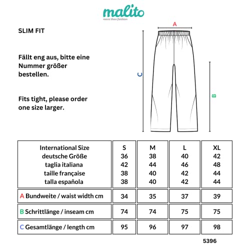 Malito Chino-Pantaloni con Cintura di Similpelle