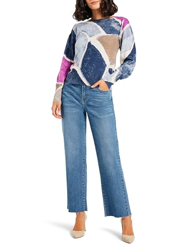 Image of NIC+Zoe Women's Printed Tiles Femme Sleeve Sweater