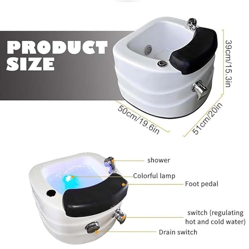 Bañera acrílica para masaje y pedicure de pies miniatura 5
