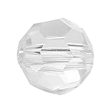 Gewicht:22.7 g; HOUSWEETY 100 klar Kristall Facettiert Boehmische Glasschliffperlen Beads 6mm