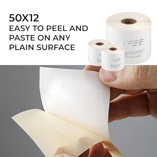 Image of Shreyans Direct Thermal Labels (Pack of 10, 75mm x 50mm - 200 Labels /Roll) - Non Tearable, Scratch Free, Water Proof & Non Fade Stickers with Permanent Marking