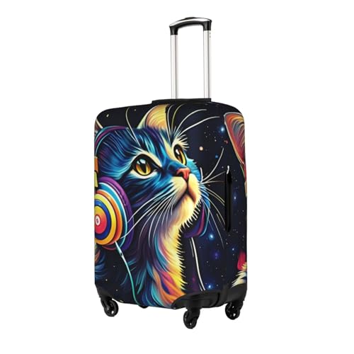 Travel Luggage Cover Cute Christmas Cat Fashion Washable Baggage Suitcase Protector Fit For Luggage X-Large2