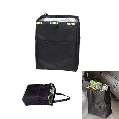 MEISO Autositz Organizer, Oxford Stoff Wasserdicht Autositz Rücksitz Organizer mit iPad/Tablet Tasche, 10L Groß Kapazität Autositz Organizer, Zusammenklappbare Tragbarer Auto Mülleimer